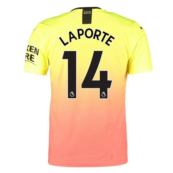 Camiseta Manchester City NO.14 Laporte 3ª 2019/20 Naranja
